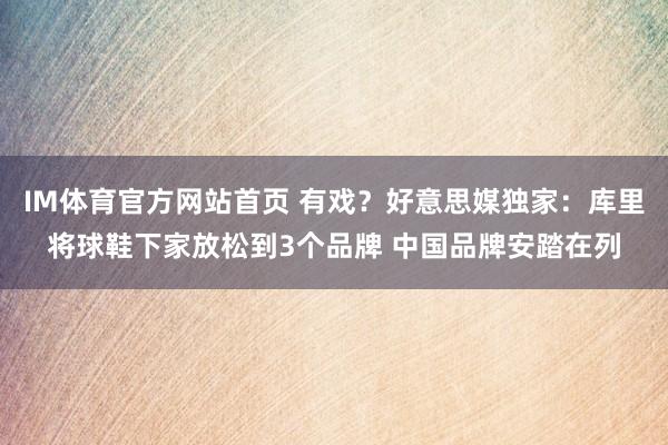 IM体育官方网站首页 有戏？好意思媒独家：库里将球鞋下家放松到3个品牌 中国品牌安踏在列