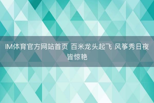 IM体育官方网站首页 百米龙头起飞 风筝秀日夜皆惊艳