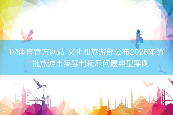 IM体育官方网站 文化和旅游部公布2026年第二批旅游市集强制耗尽问题典型案例