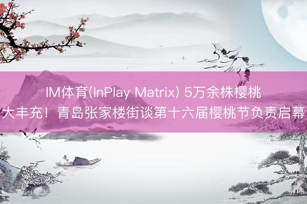 IM体育(InPlay Matrix) 5万余株樱桃大丰充！青岛张家楼街谈第十六届樱桃节负责启幕