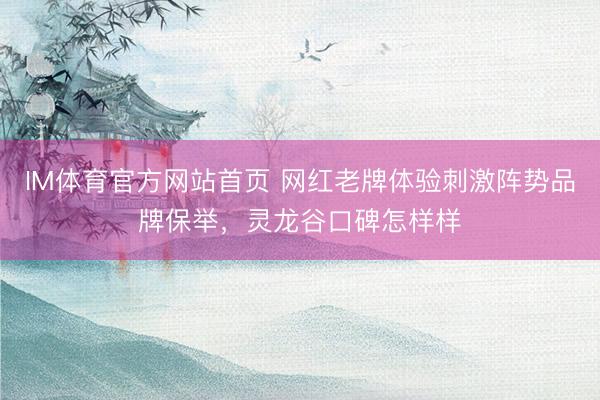 IM体育官方网站首页 网红老牌体验刺激阵势品牌保举，灵龙谷口碑怎样样