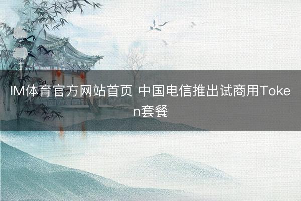 IM体育官方网站首页 中国电信推出试商用Token套餐