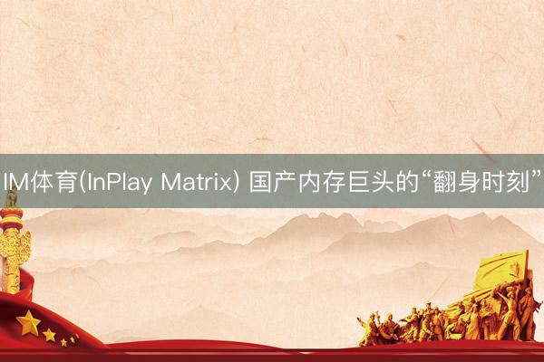 IM体育(InPlay Matrix) 国产内存巨头的“翻身