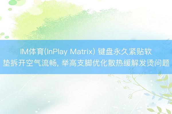 IM体育(InPlay Matrix) 键盘永久紧贴软垫拆开空气流畅， 举高支脚优化散热缓解发烫问题
